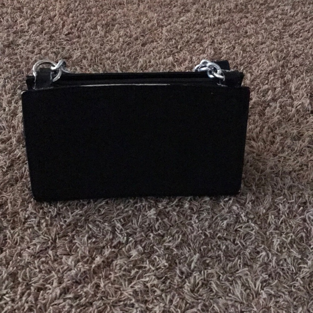 A black bag with different colors.